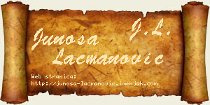 Junoša Lacmanović vizit kartica